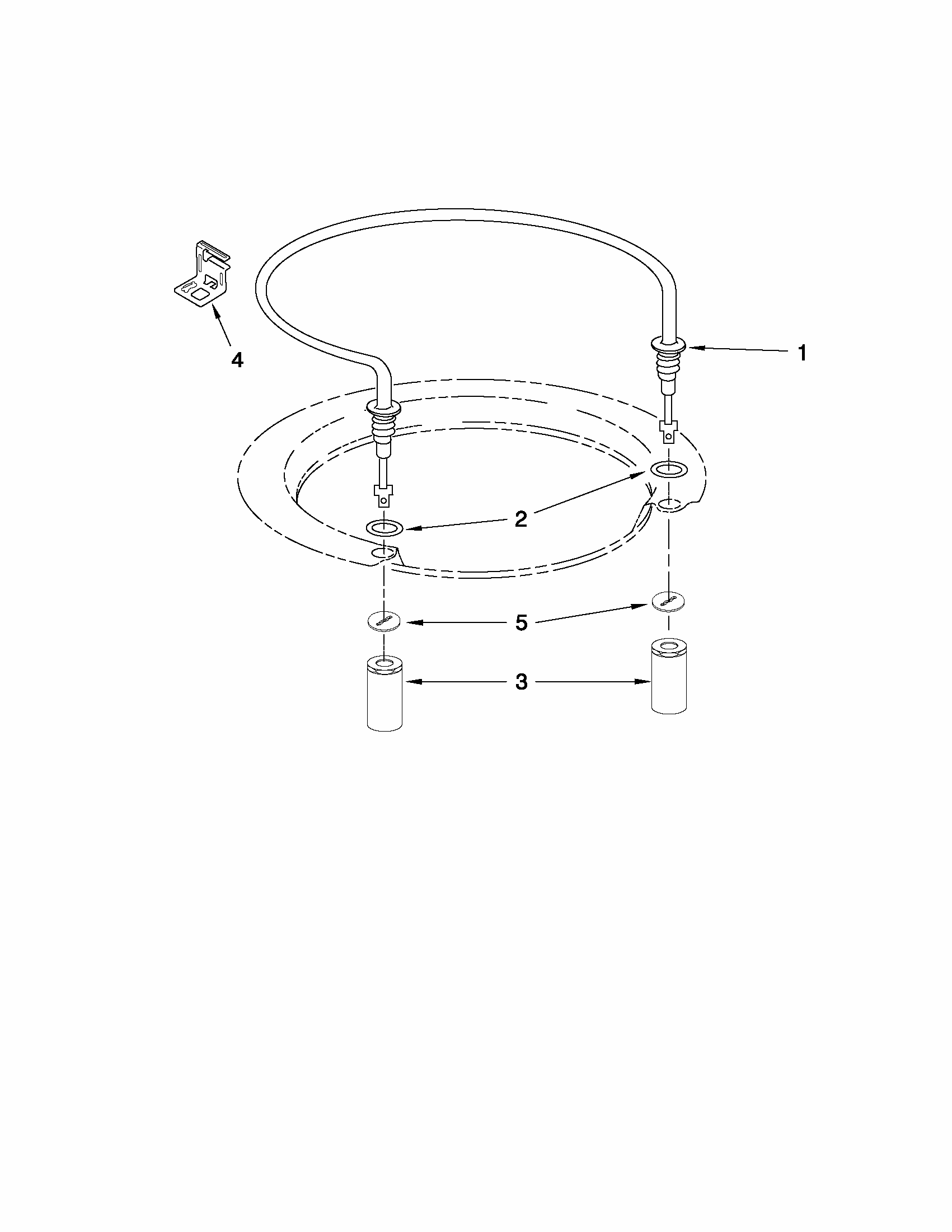 Heater Parts Diagram and Parts List for 66513044K113  Kenmore Dishwasher