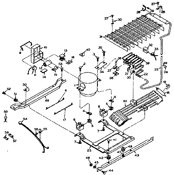 Unit Parts Diagram and Parts List for 106T14EL1  Kenmore Refrigerator