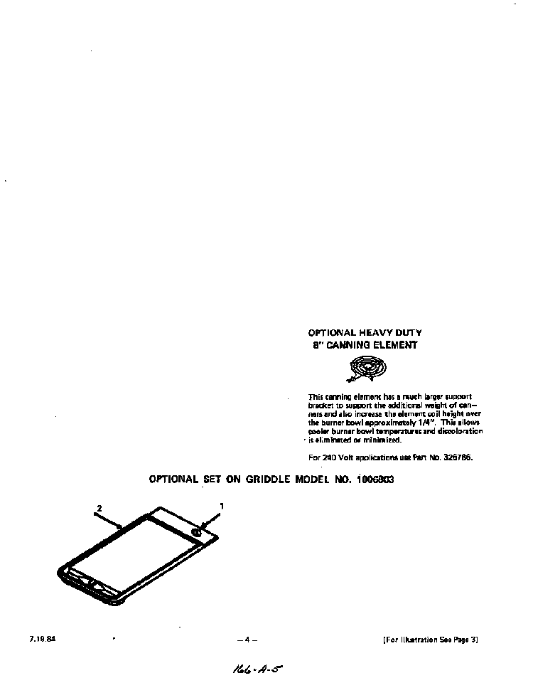 ^canning Element Diagram and Parts List for 2265*0A  Roper Range