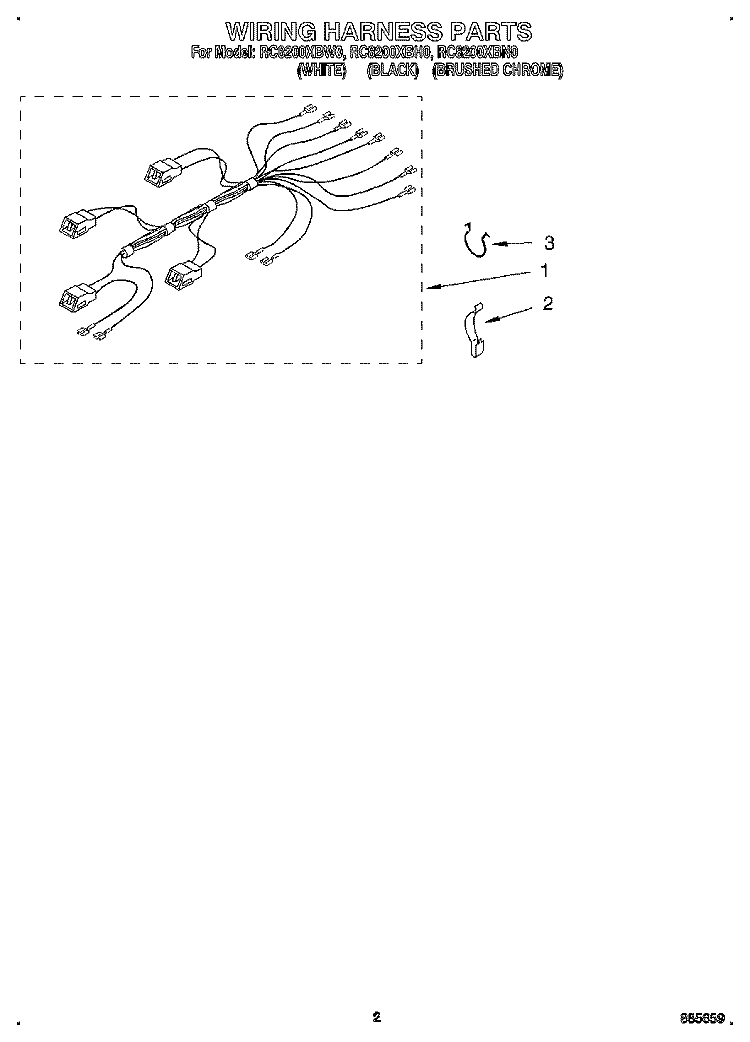 SECTION Diagram and Parts List for RC8200XBN0  Whirlpool Cooktop