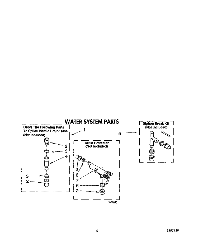 WATER SYSTEM Diagram and Parts List for LA9680XWF1  Whirlpool Washer