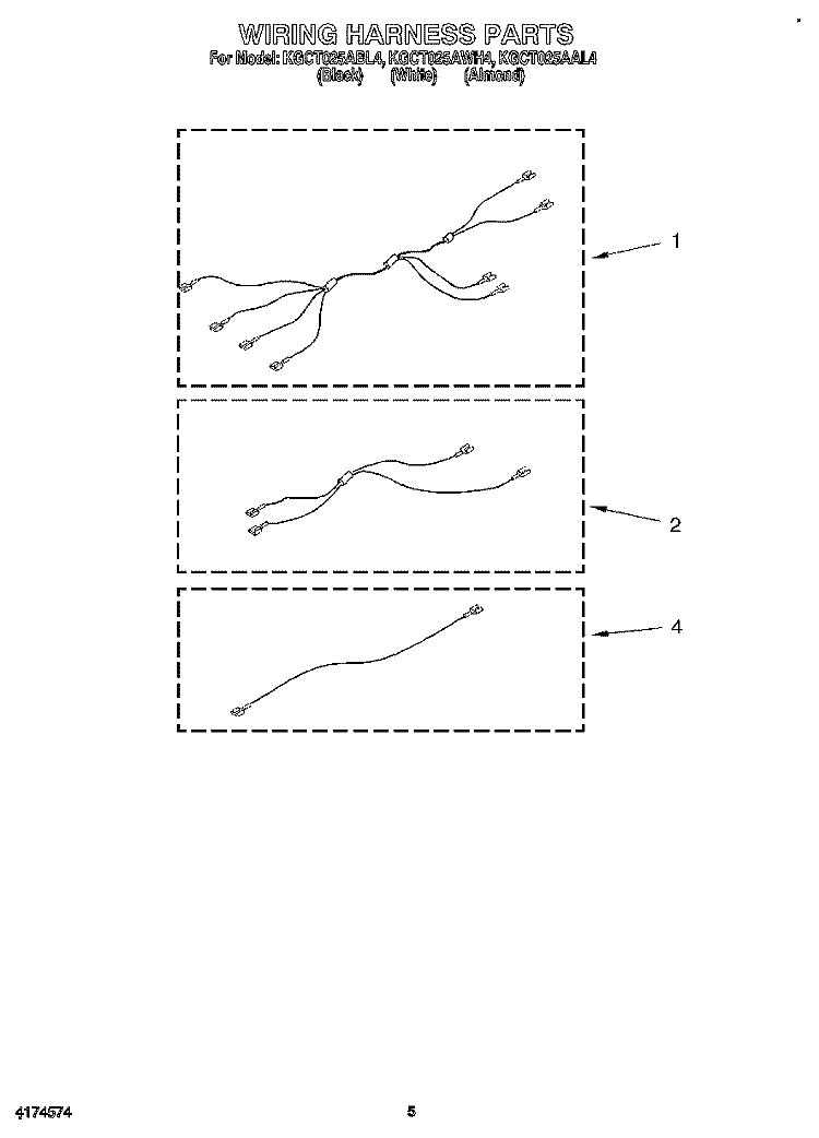 SECTION Diagram and Parts List for KGCT025AWH4  KitchenAid Range