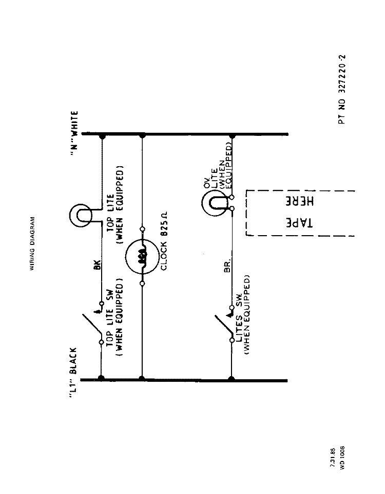 WIRING DIAGRAM Diagram and Parts List for F4507W0  Roper Range