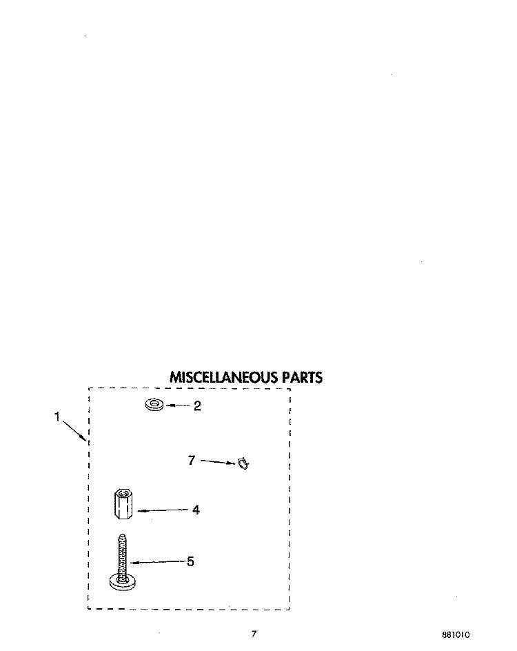 MISCELLANEOUS Diagram and Parts List for LBR5133AW0  Whirlpool Washer