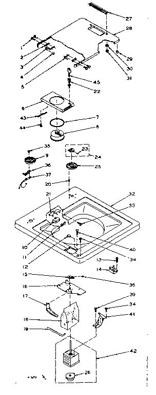 Top And Control Assembly Diagram and Parts List for 1106114234  Kenmore Washer