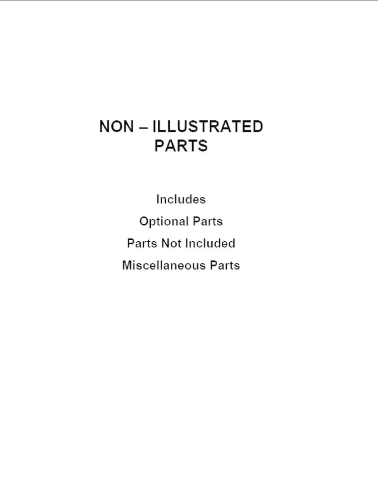 Optional Parts (not Included) Diagram and Parts List for 11028132411  Kenmore Washer
