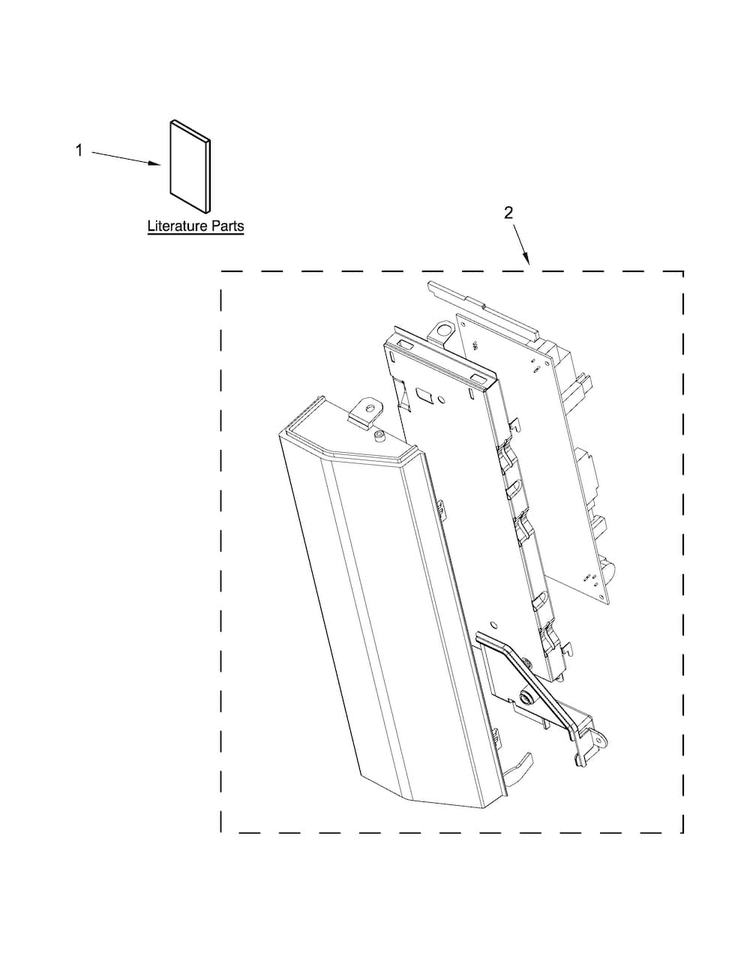 Control Panel Parts Diagram and Parts List for WMH76719CH0  Whirlpool Microwave