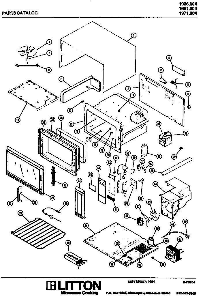 01 - Page 3 Diagram and Parts List for 1936004  Whirlpool Microwave
