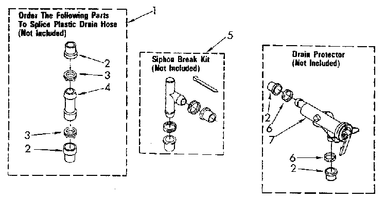 Water System Diagram and Parts List for LA5580XSG1  Whirlpool Washer