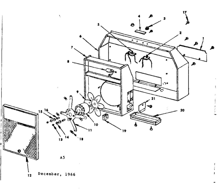 Range Hood Assembly Diagram and Parts List for 1555226740  Kenmore Range Hood
