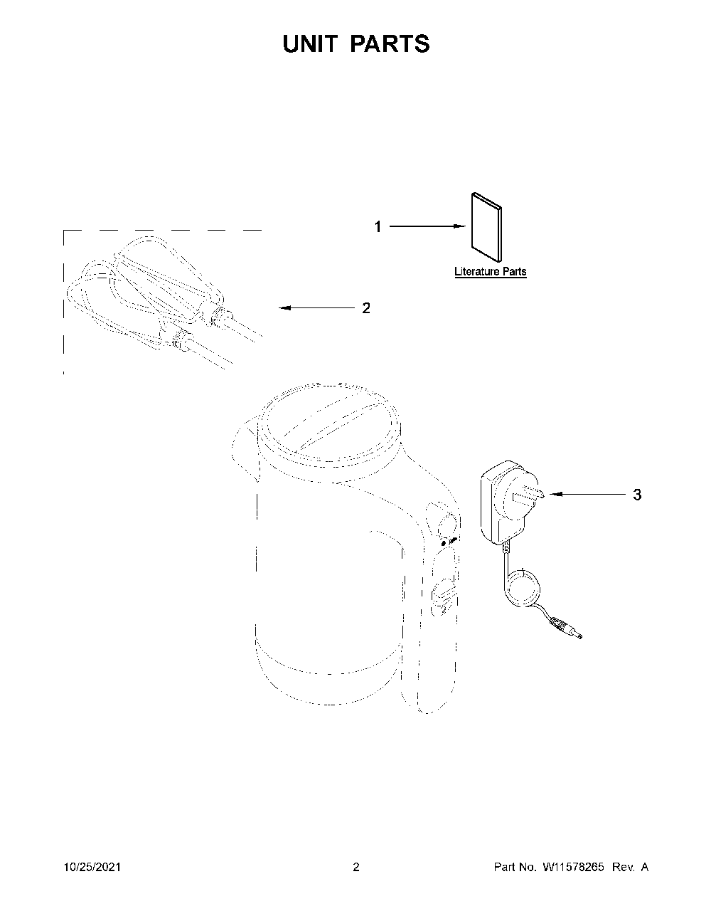 Unit Parts Diagram and Parts List for 5KHMB732AER0  KitchenAid Mixer