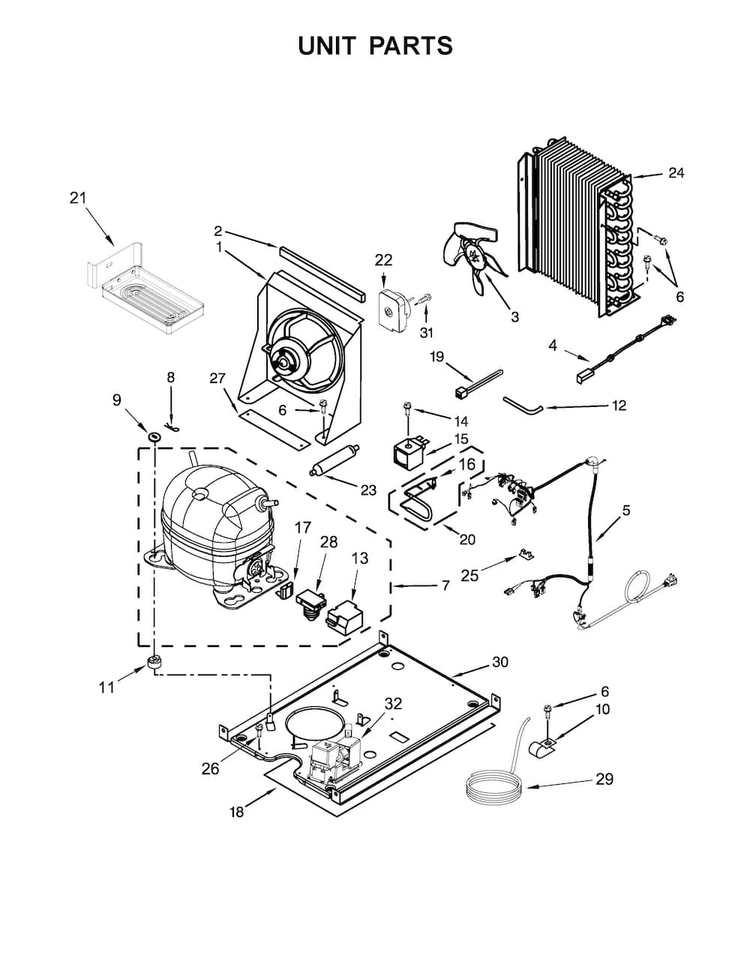 Unit Parts Diagram and Parts List for 10689593101  Kenmore Ice Maker