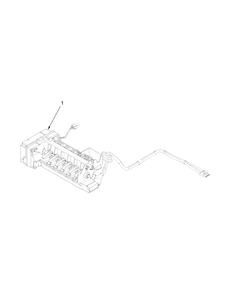 Icemaker Parts Diagram and Parts List for KFIV29PCMS01  KitchenAid Refrigerator