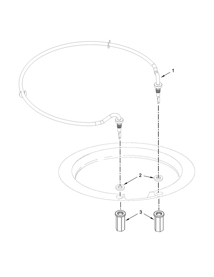 Heater Parts Diagram and Parts List for KUDE48FXPA6  KitchenAid Dishwasher