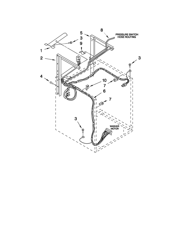 Dryer Support And Washer Parts Diagram and Parts List for 11098752799  Kenmore Washer Dryer Combo