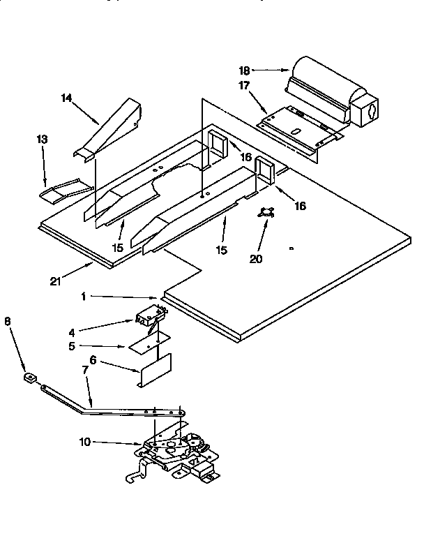 Vent And Latch Diagram and Parts List for KEBS107BBWH2  KitchenAid Wall Oven