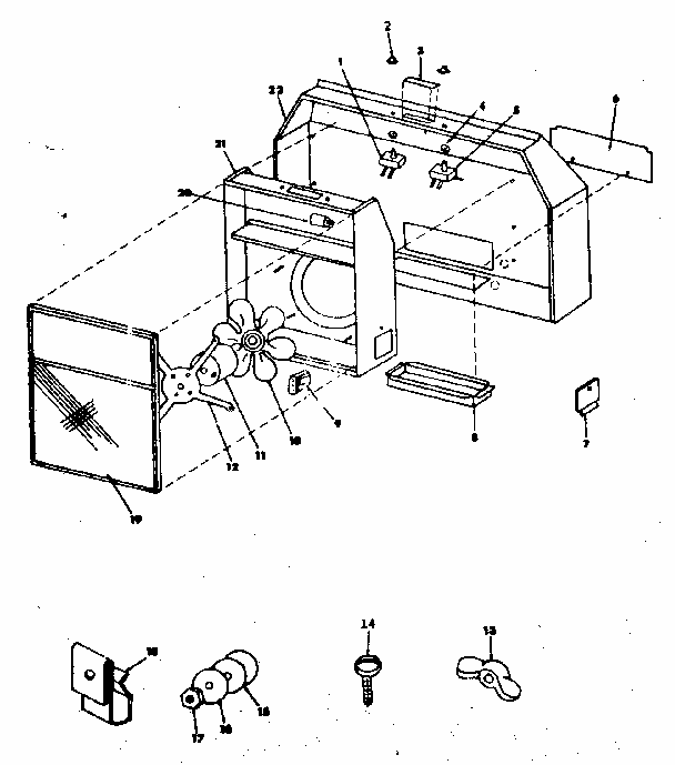 Range Hood Diagram and Parts List for 8505227060  Kenmore Range Hood