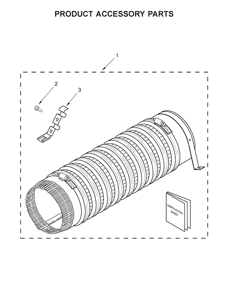 Product Accessory Parts Diagram and Parts List for WET4024EW0  Whirlpool Washer Dryer Combo
