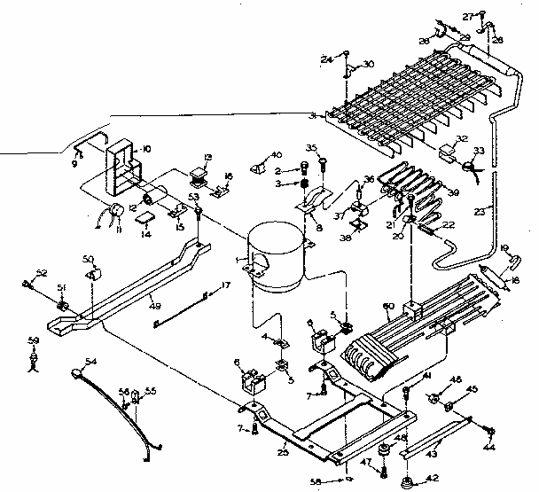 Refrigerator Unit Parts Diagram and Parts List for 106U14EIM  Kenmore Refrigerator