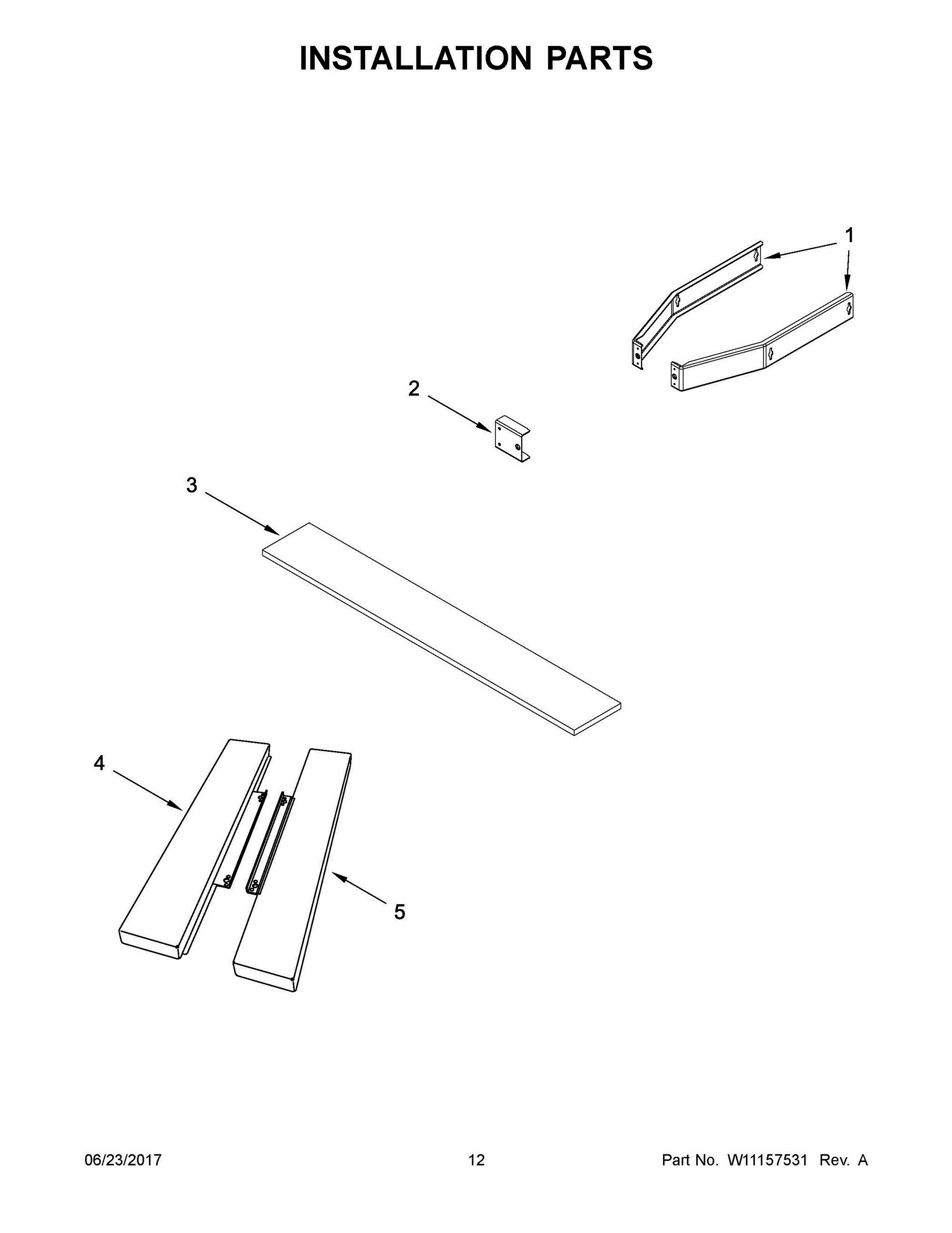 07 - INSTALLATION PARTS Diagram and Parts List for IMBS104GSS00  Whirlpool Microwave