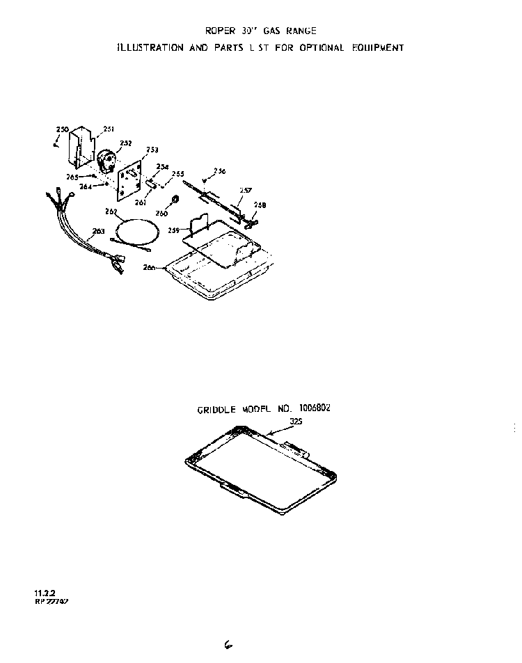 ^rotisserie Diagram and Parts List for 1303*0A  Roper Range