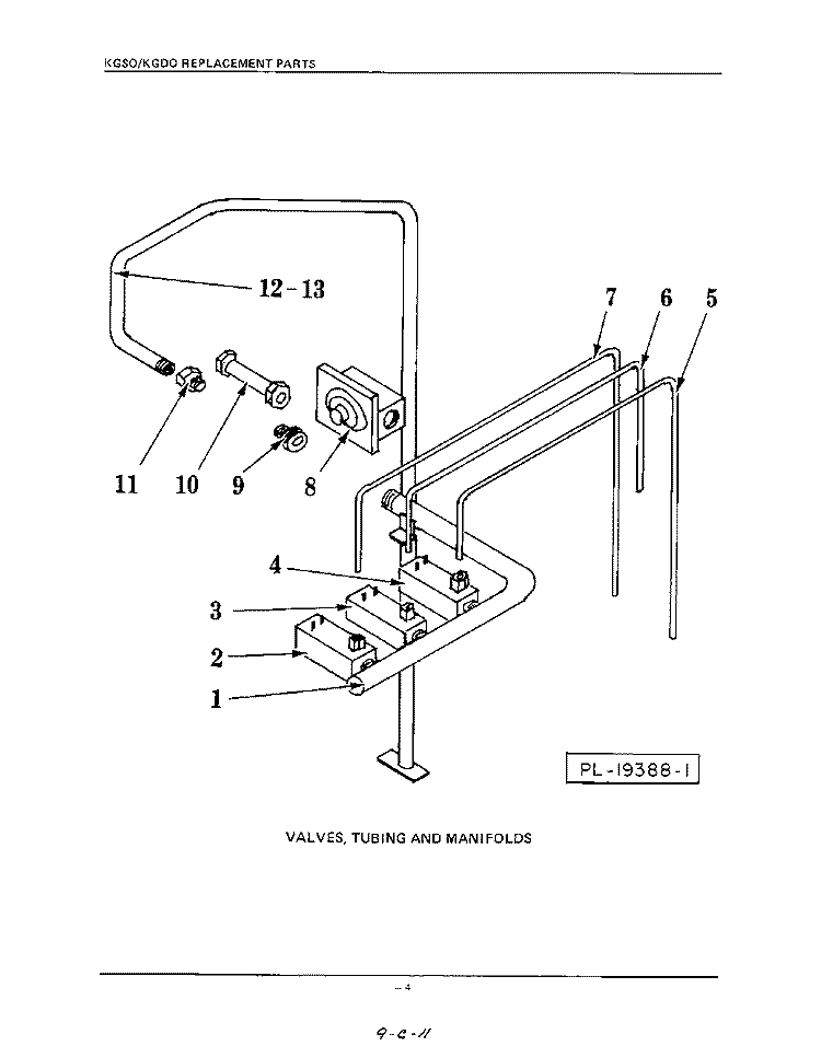 VALVES TUBING AND MANIFOLDS Diagram and Parts List for KGDO245EE  KitchenAid Wall Oven