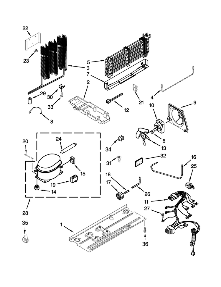 Unit Parts Diagram and Parts List for WRT108TFYB01  Whirlpool Refrigerator