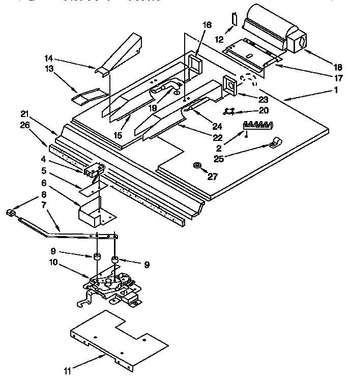 Latch And Vent Diagram and Parts List for KEBS227BAL0  KitchenAid Wall Oven