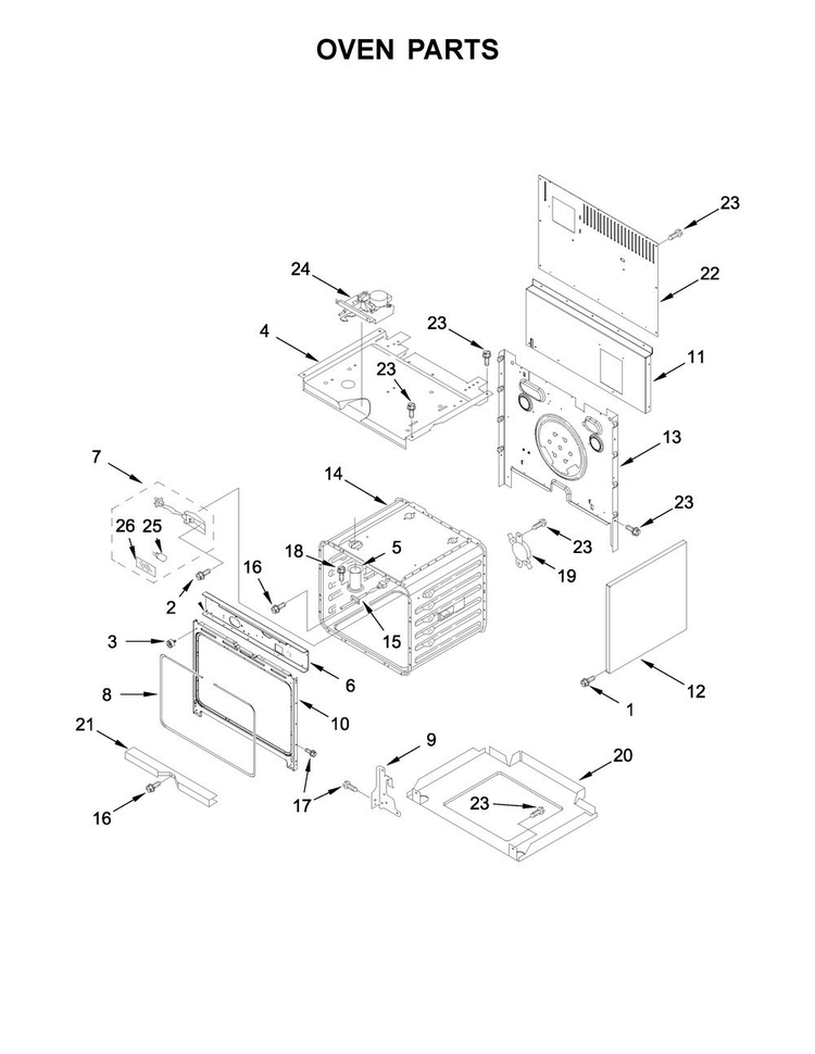 Oven Parts Diagram and Parts List for KDRS407VSS05  KitchenAid Range