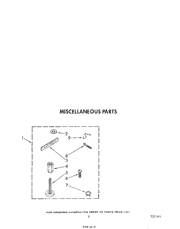 MISCELLANEOUS Diagram and Parts List for LA4800XTF0  Whirlpool Washer