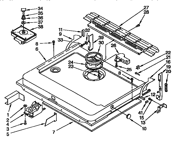 Door And Latch Diagram and Parts List for KUDH230YH0  KitchenAid Dishwasher
