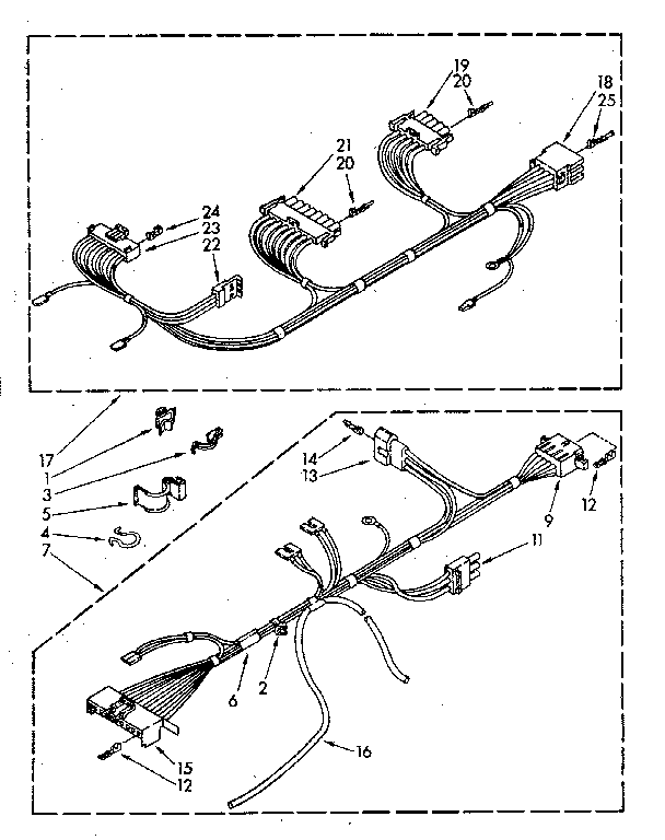 Wiring Harness Diagram and Parts List for LA9800XSN1  Whirlpool Washer