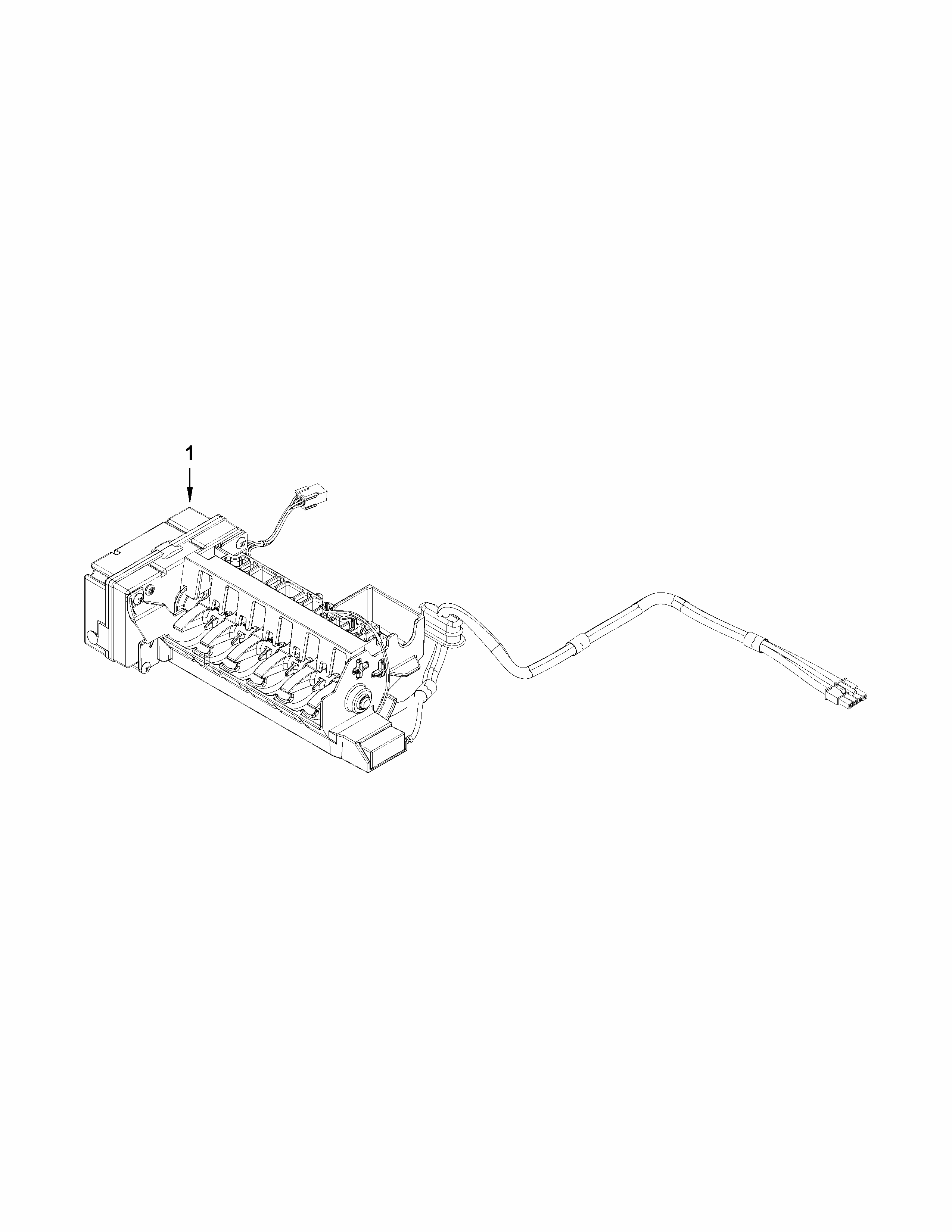 Icemaker Parts Diagram and Parts List for 59672383411  Kenmore Refrigerator