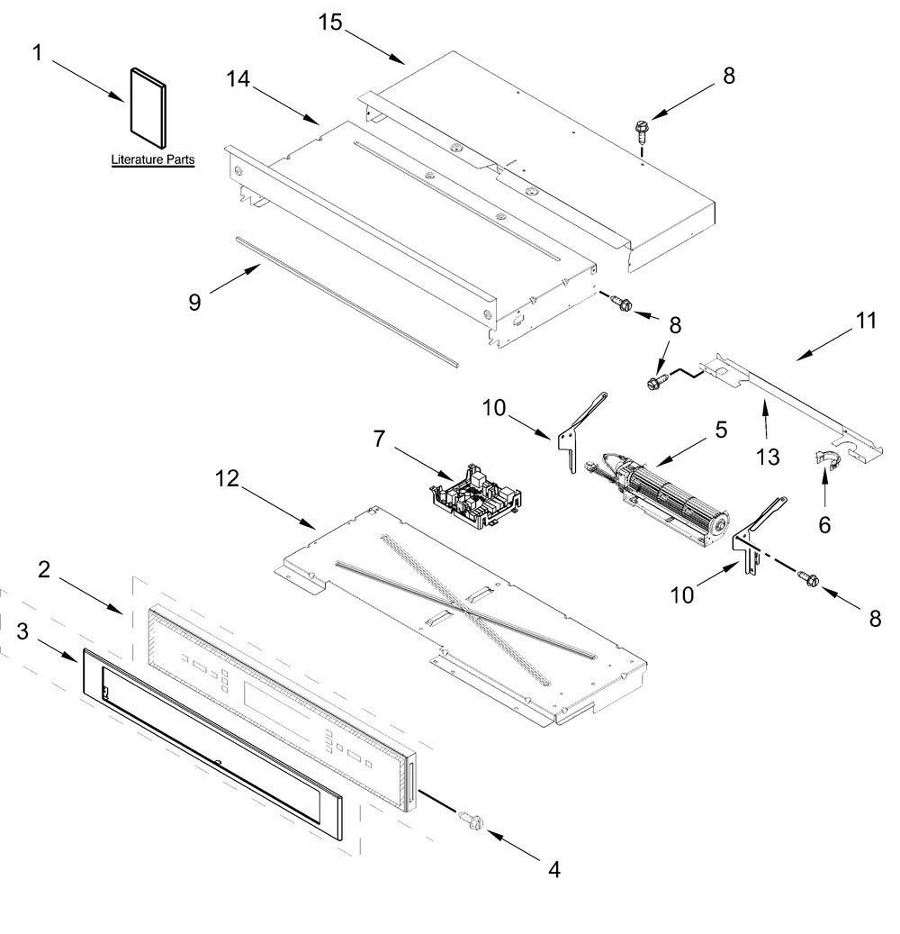 Control Panel Parts Diagram and Parts List for JOESC530RL00  Whirlpool Wall Oven