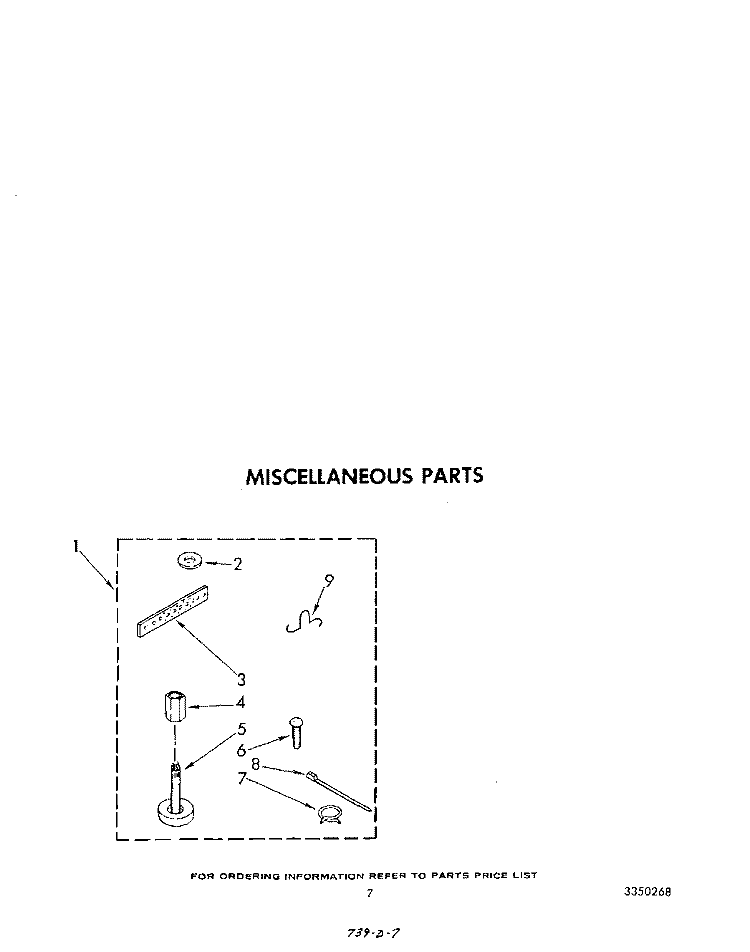 MISCELLANEOUS Diagram and Parts List for LA6300XSW1  Whirlpool Washer