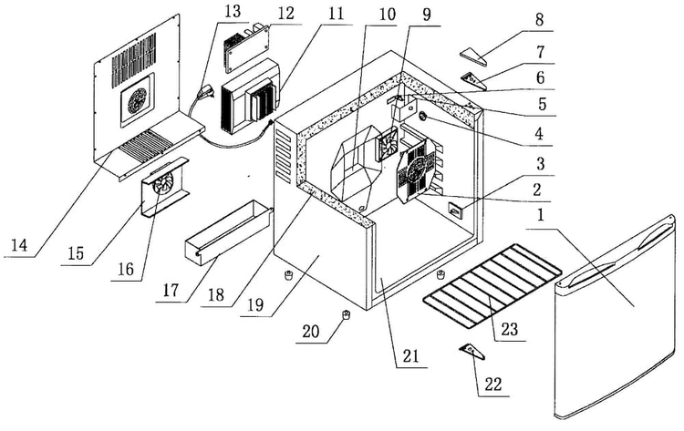 Cabinet Parts Diagram and Parts List for 46197182010  Kenmore Refrigerator
