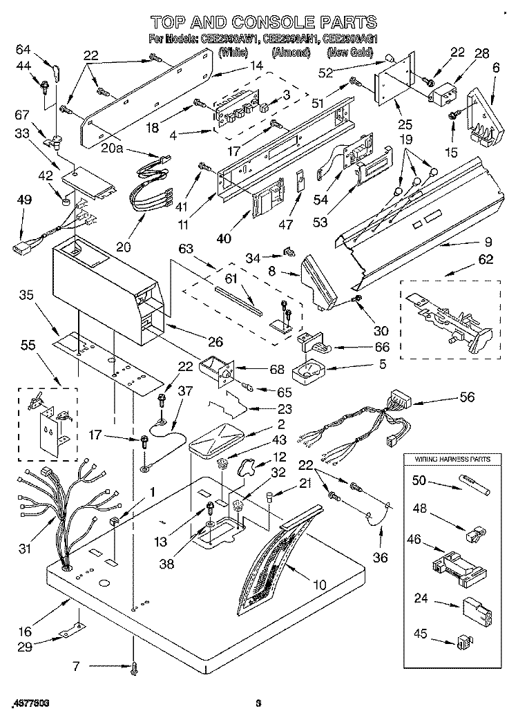 SECTION Diagram and Parts List for CEE2990AG1  Whirlpool Dryer