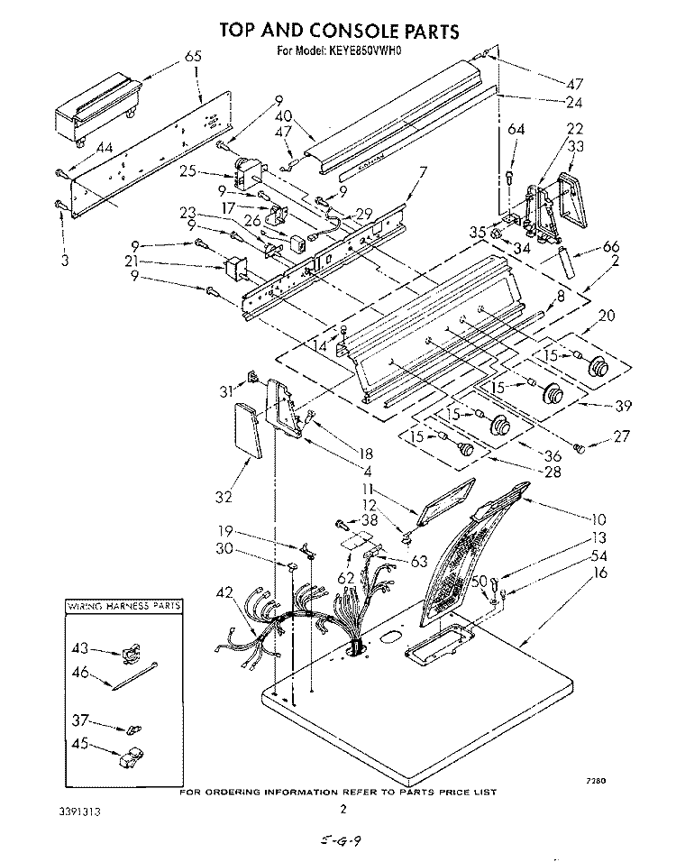 SECTION Diagram and Parts List for KEYE850VHT0  KitchenAid Dryer