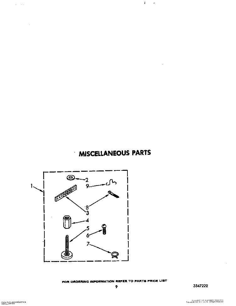 MISCELLANEOUS Diagram and Parts List for KAWE800TWH0  KitchenAid Washer