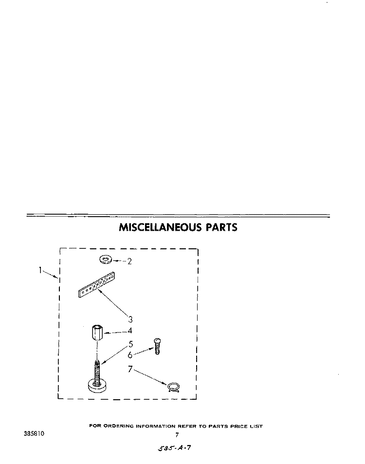 MISCELLANEOUS Diagram and Parts List for LA5460XMW0  Whirlpool Washer