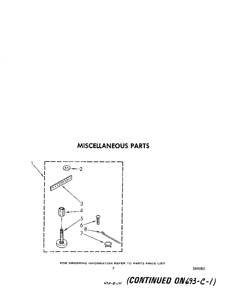 MISCELLANEOUS Diagram and Parts List for LA6300XPW5  Whirlpool Washer