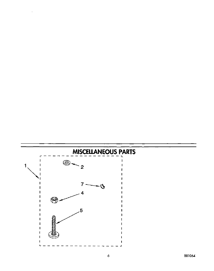 MISCELLANEOUS Diagram and Parts List for RAL6245BL0  Whirlpool Washer