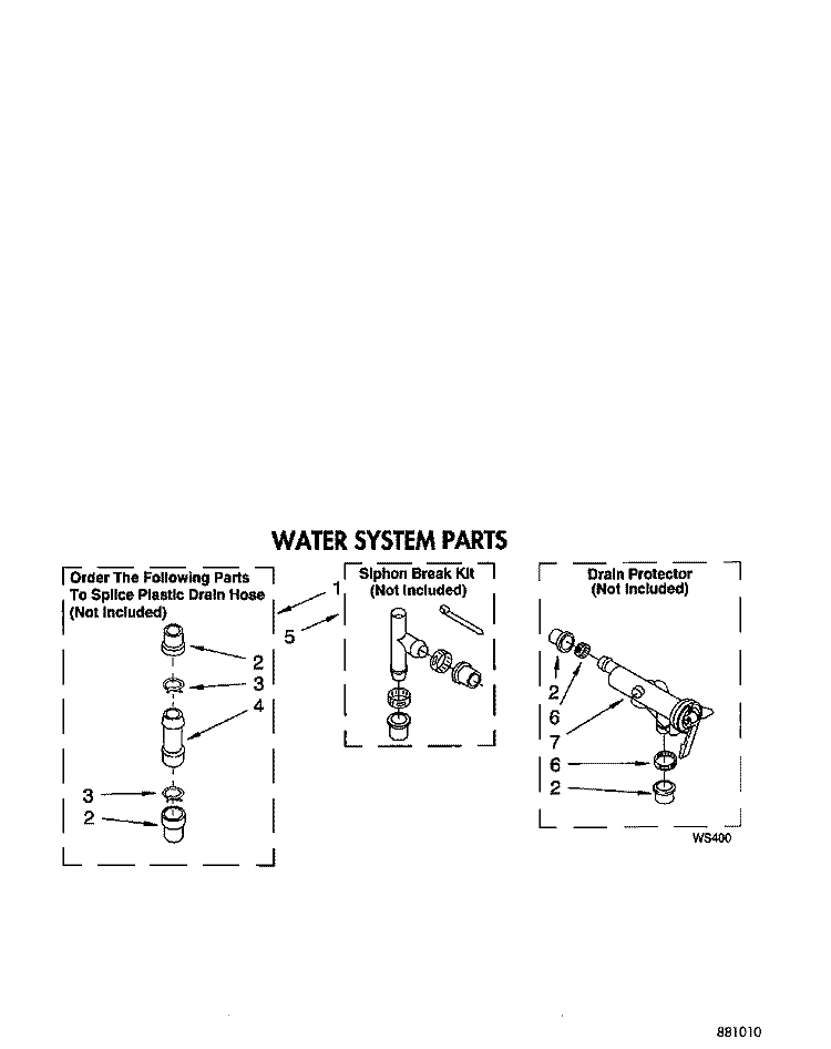 WATER SYSTEM Diagram and Parts List for LBR5133AW0  Whirlpool Washer