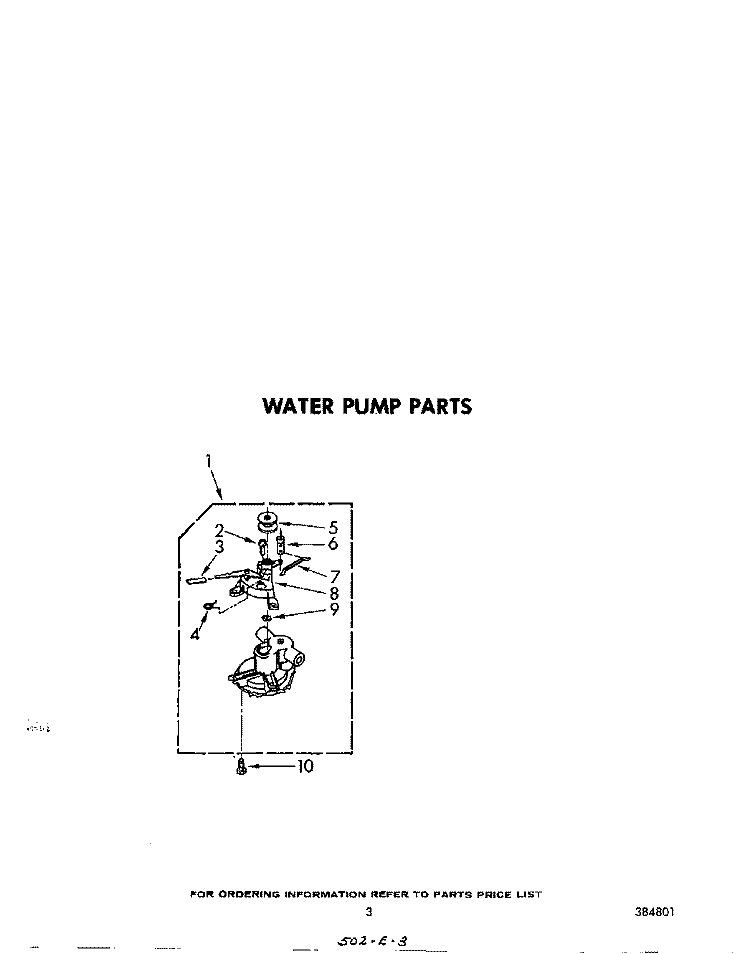 WATER PUMP Diagram and Parts List for LA3800XMW0  Whirlpool Washer