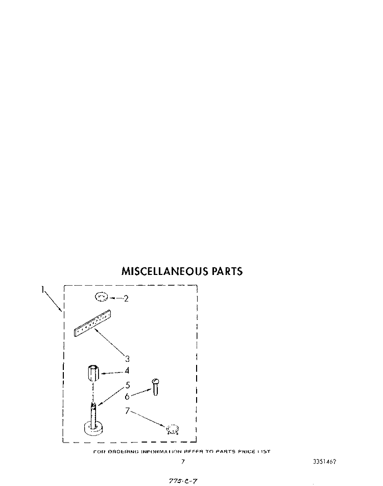 MISCELLANEOUS Diagram and Parts List for LA5320XTG0  Whirlpool Washer