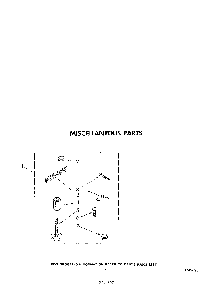 MISCELLANEOUS Diagram and Parts List for LA5578XSW1  Whirlpool Washer