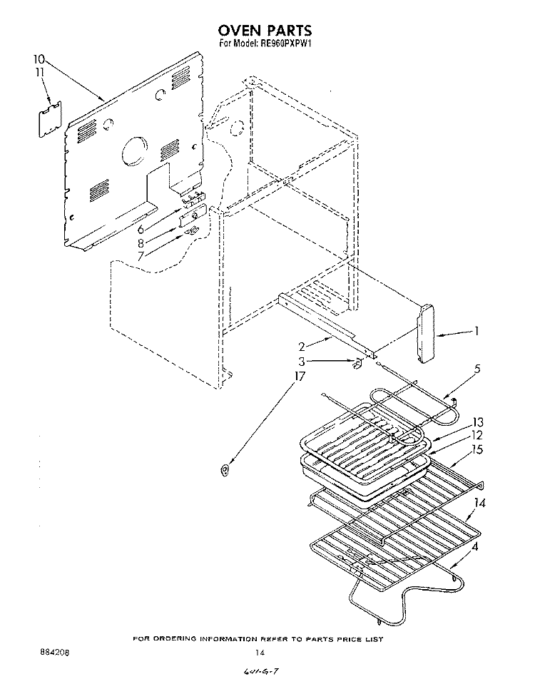 OVEN(CONTINUED), LITERATURE AND OPTIONAL Diagram and Parts List for RE960PXPW1  Whirlpool Range
