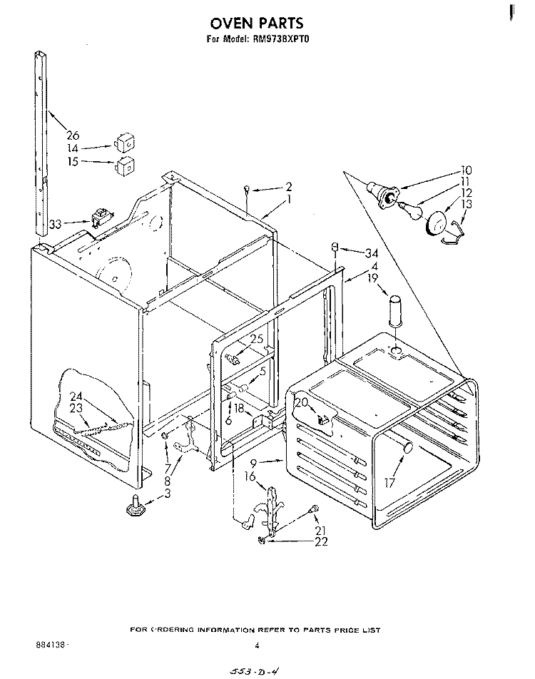 OVEN Diagram and Parts List for RM973BXPT0  Whirlpool Microwave Oven Combo
