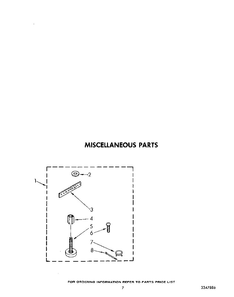 MISCELLANEOUS Diagram and Parts List for LA5400XSW0  Whirlpool Washer