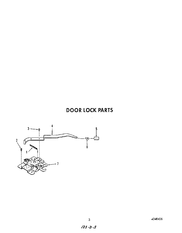 DOOR LOCK Diagram and Parts List for B9458B3  Roper Wall Oven
